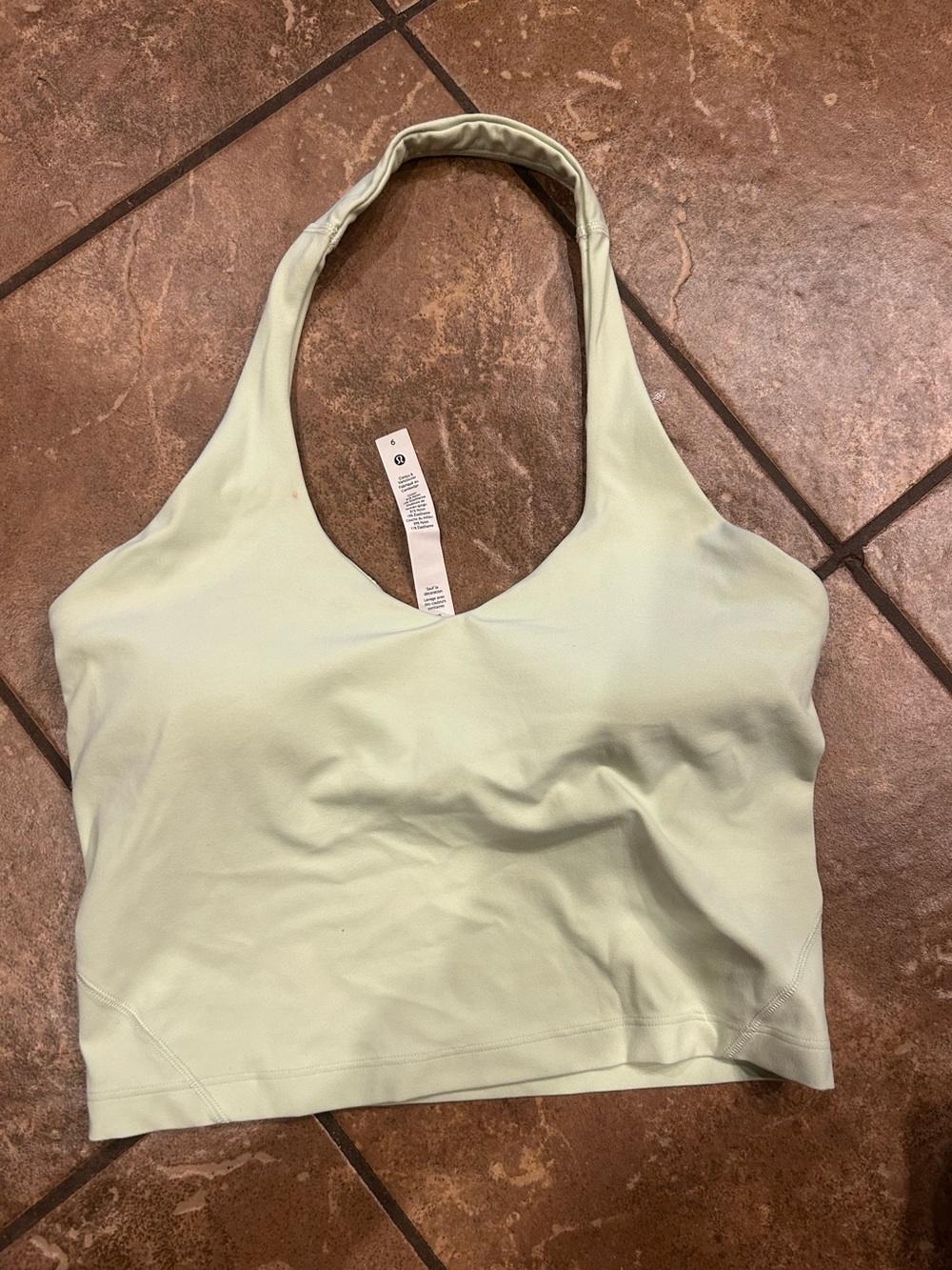 Lululemon Light Mint Halter Sports Bra Top